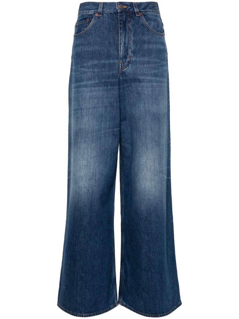 wide-leg denim jeans by Selfnex
