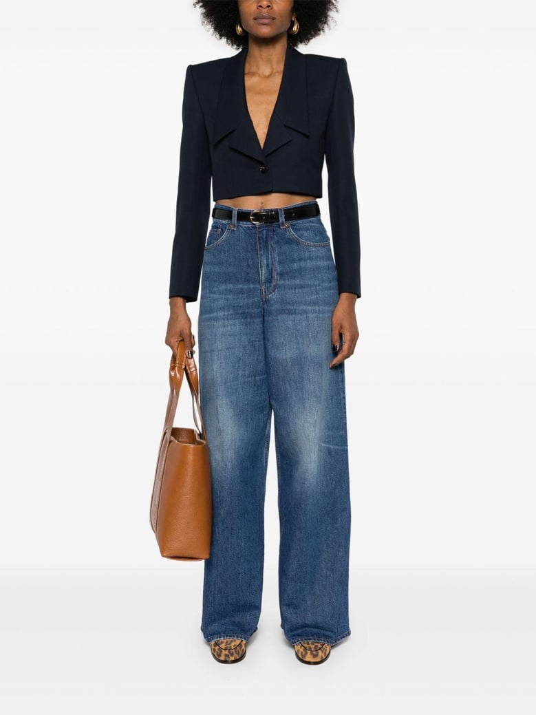 wide-leg denim jeans by Selfnex