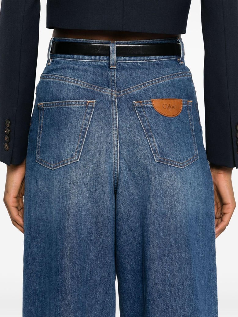 wide-leg denim jeans by Selfnex