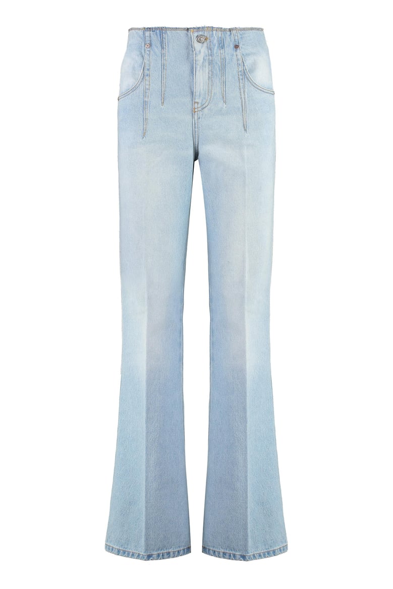 high-rise flared jeans by Selfnex