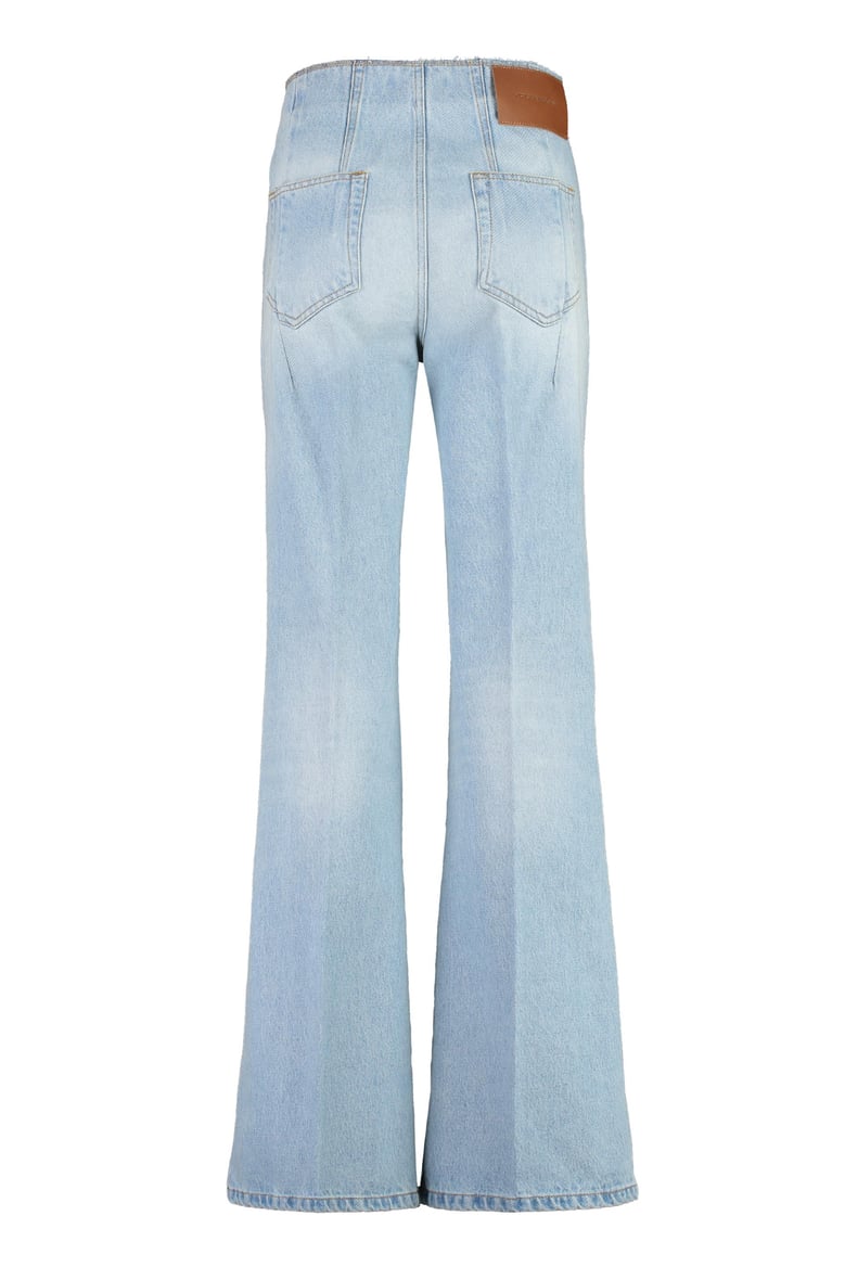 high-rise flared jeans by Selfnex