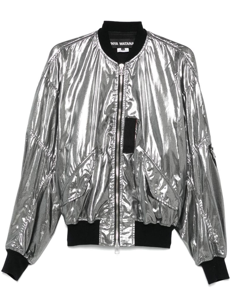 metallic effect bomber jacket by Selfnex