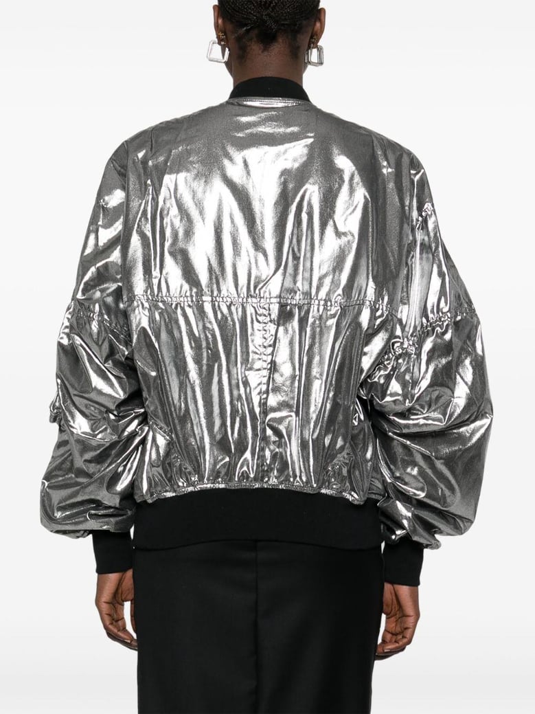metallic effect bomber jacket by Selfnex