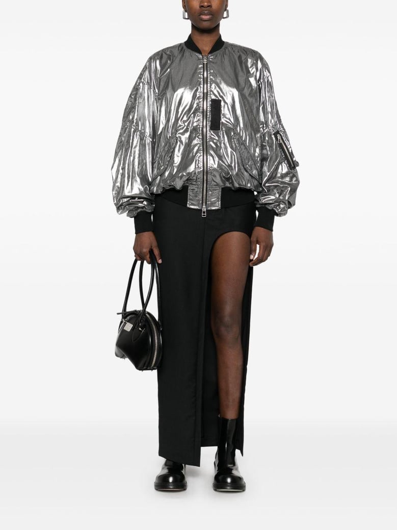 metallic effect bomber jacket by Selfnex