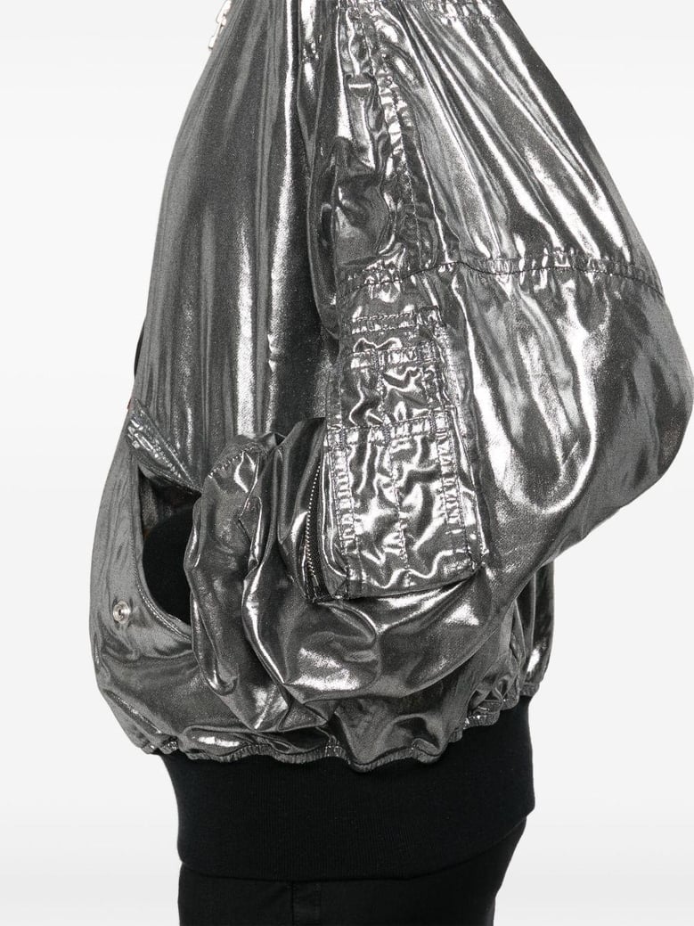 metallic effect bomber jacket by Selfnex