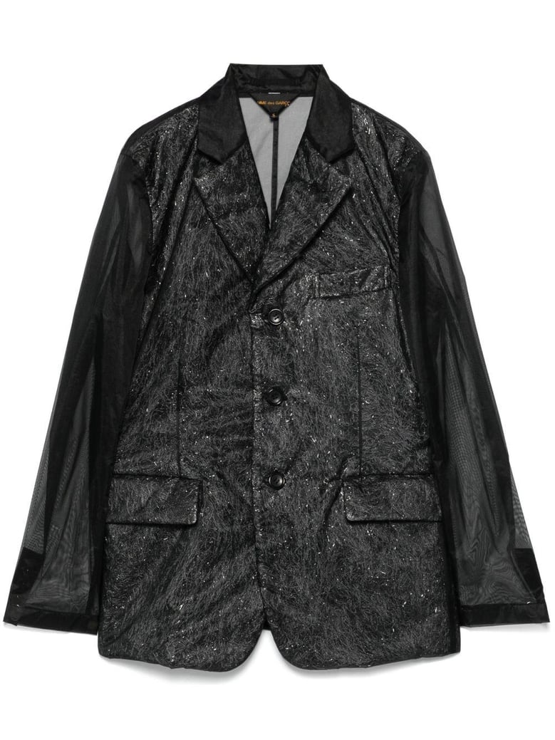 chiffon blazer jacket by Selfnex