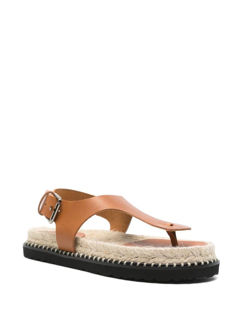 tokio leather thong sandals by Selfnex