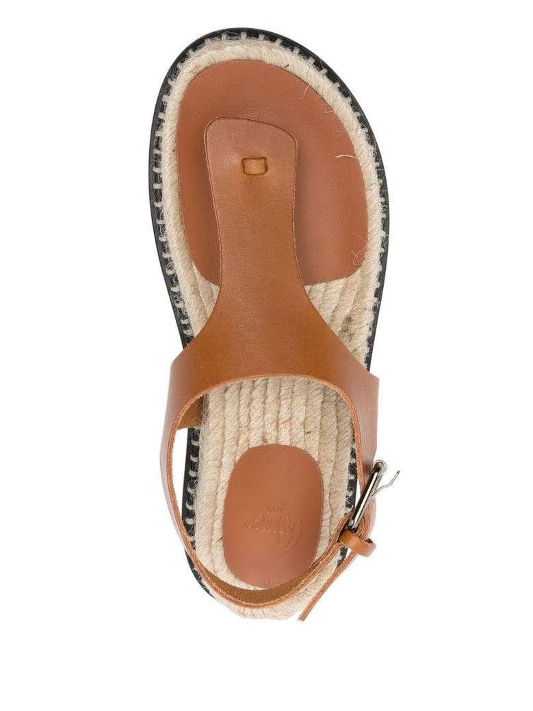 tokio leather thong sandals by Selfnex