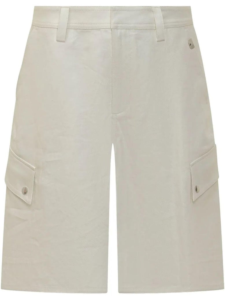 linen safari cargo shorts by Selfnex