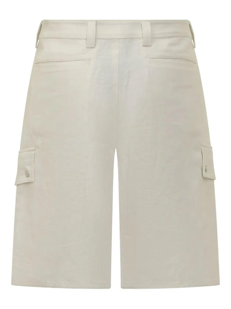 linen safari cargo shorts by Selfnex
