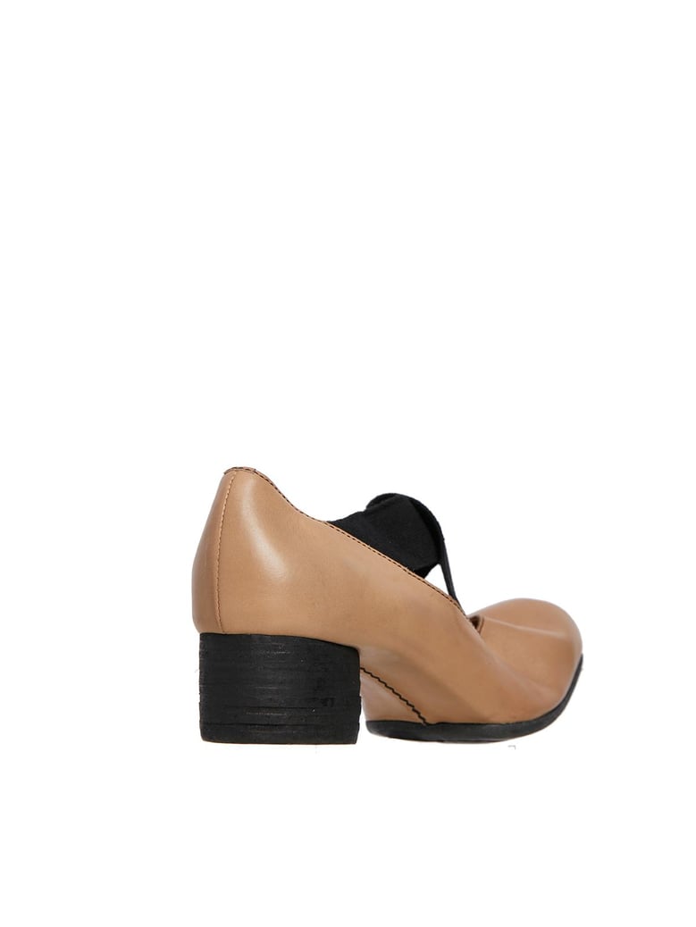 leather medium heel ballerina by Selfnex