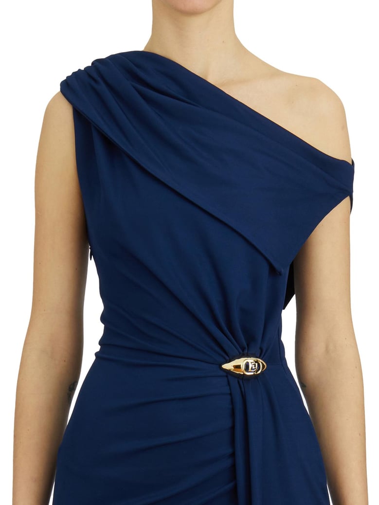 asymmetric red carpet dress by Selfnex