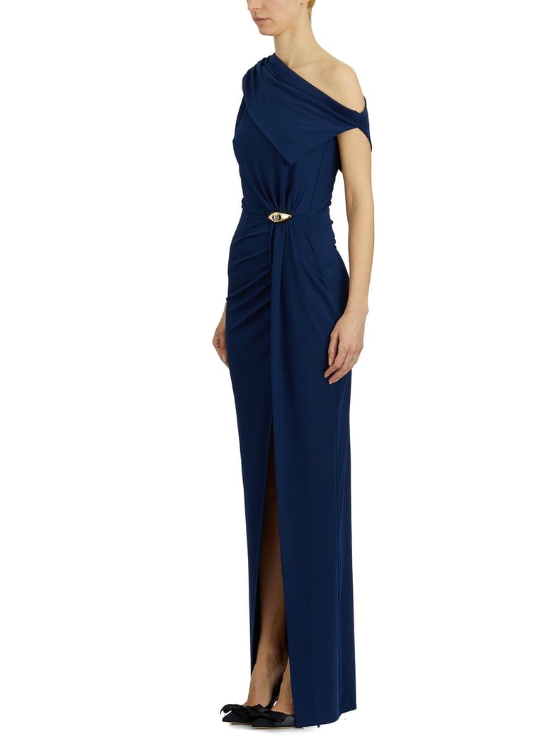 asymmetric red carpet dress by Selfnex