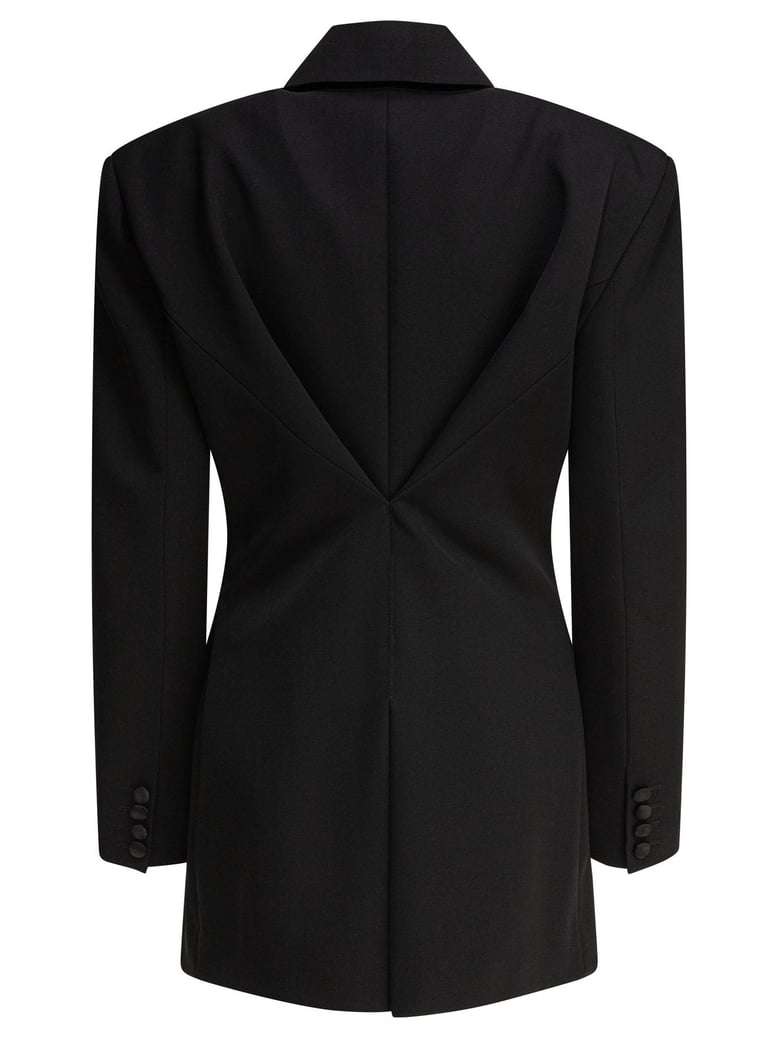 pleated double breasted blazer by Selfnex