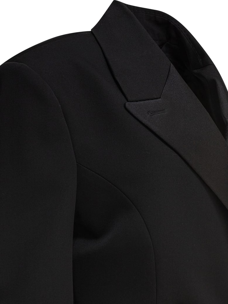 pleated double breasted blazer by Selfnex