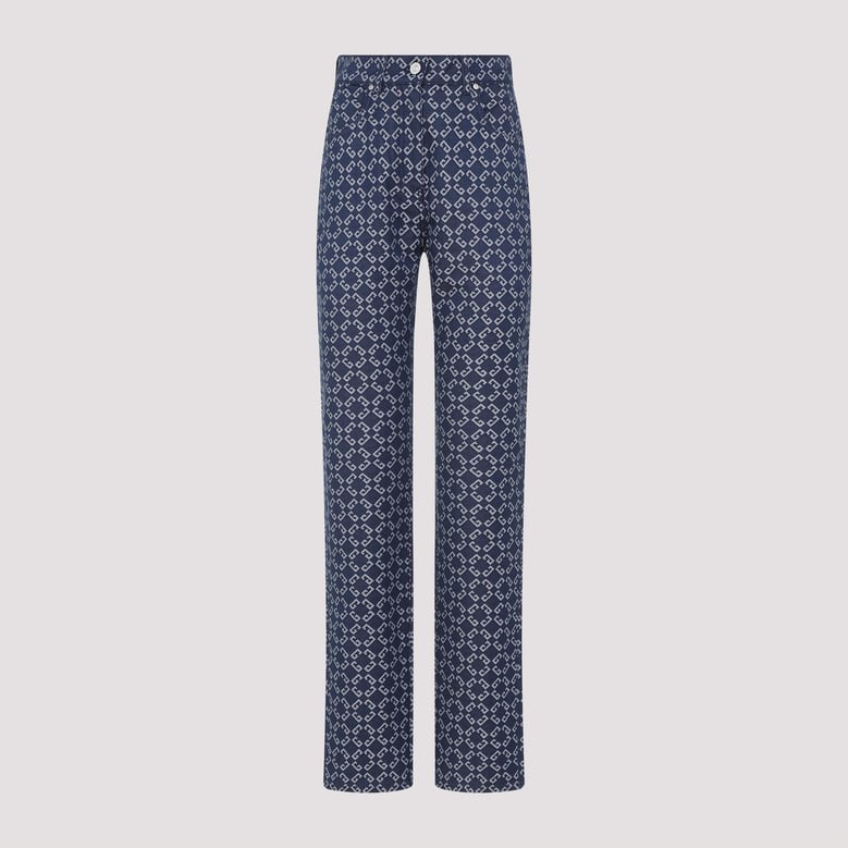 monogram denim jeans by Selfnex