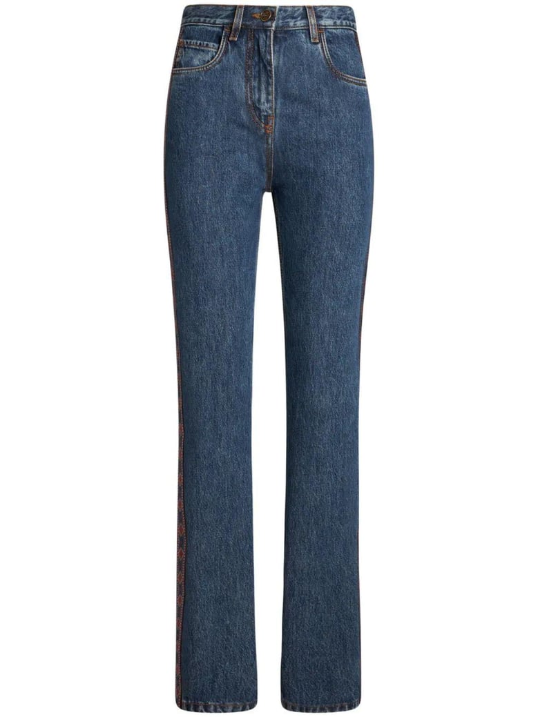side appliqué jeans by Selfnex