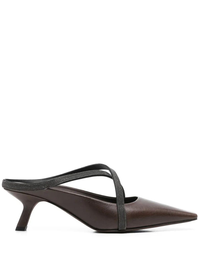 square pointed sandals by Selfnex