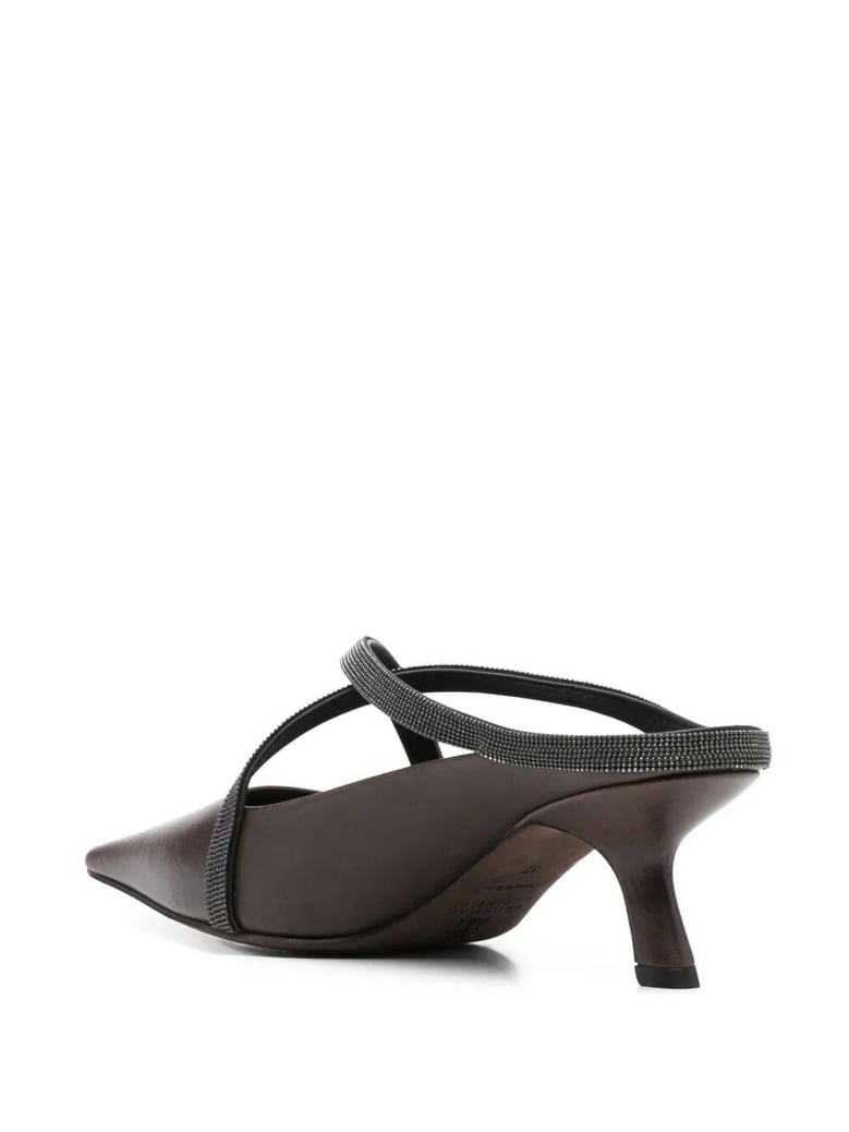 square pointed sandals by Selfnex