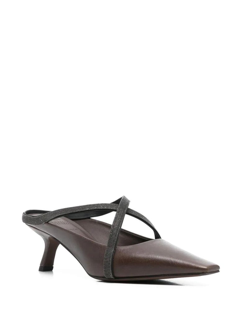 square pointed sandals by Selfnex