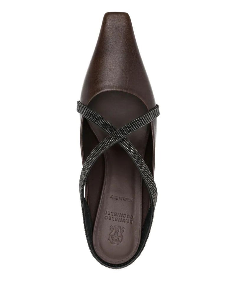 square pointed sandals by Selfnex