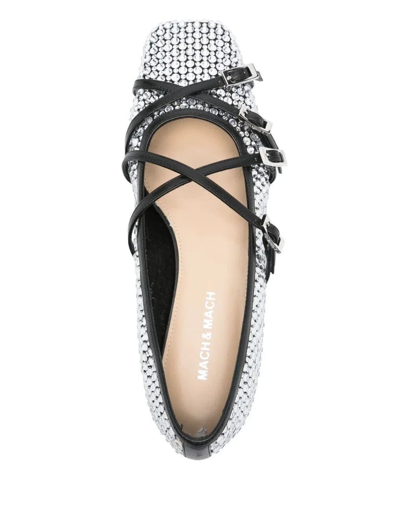 embellished fabric ballerinas by Selfnex