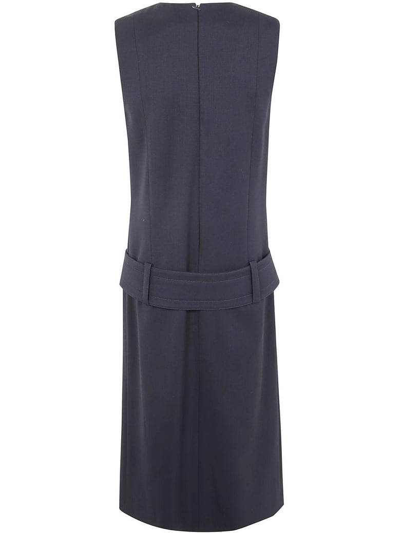 belted midi dress by Selfnex