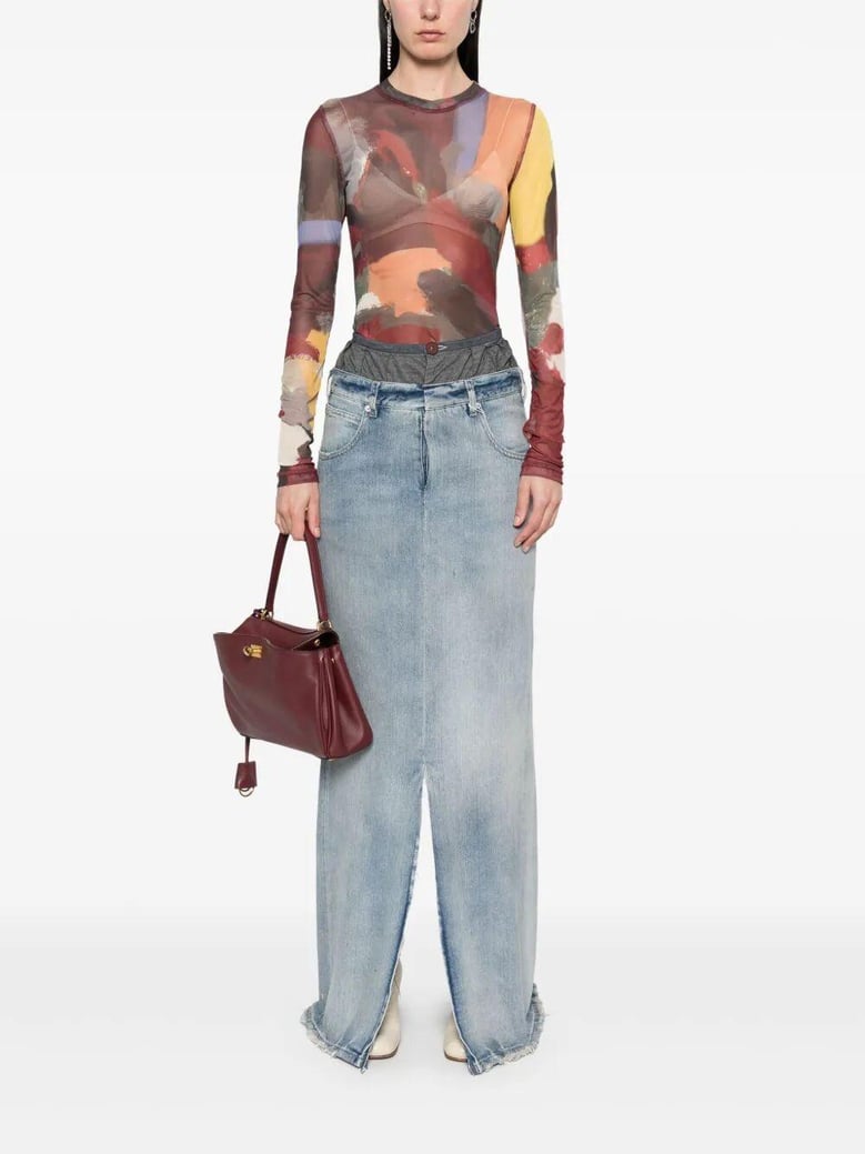 cotton long skirt by Selfnex