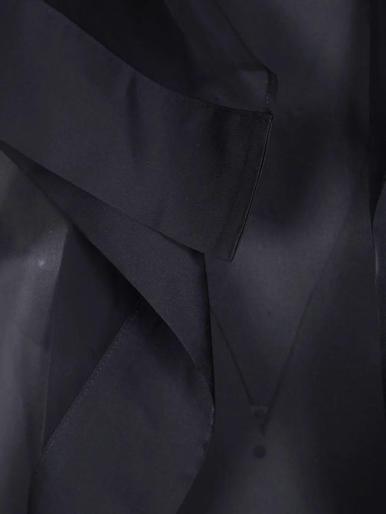 satin x chiffon pullover by Selfnex