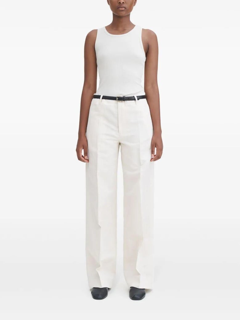 relaxed straight cotton linen by Selfnex