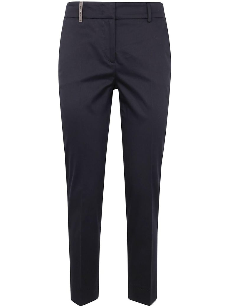 light cotton satin stretch trousers by Selfnex