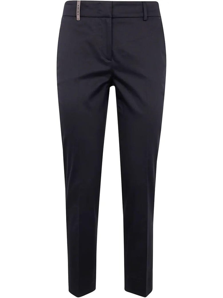 light cotton satin stretch trousers by Selfnex