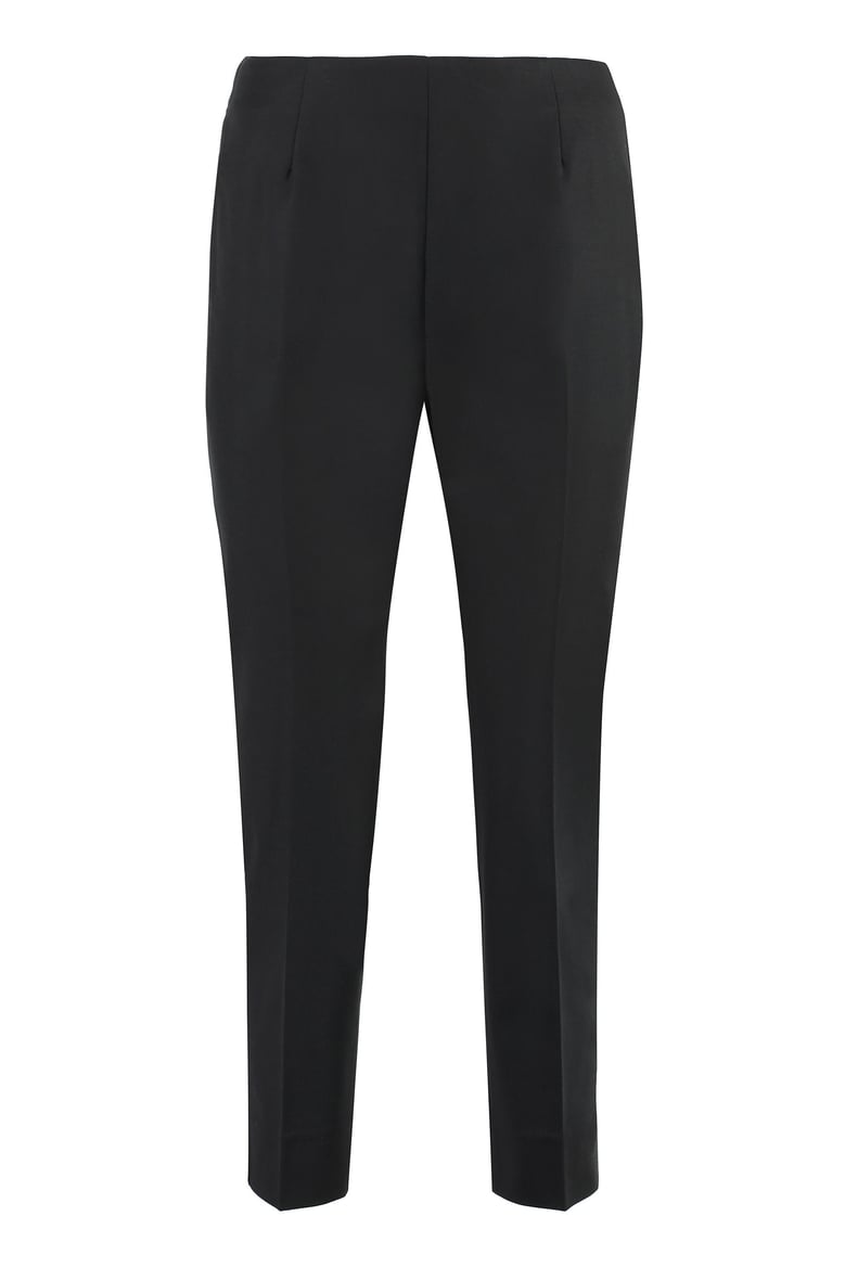 compact canvas cotton viscose stretch trousers by Selfnex