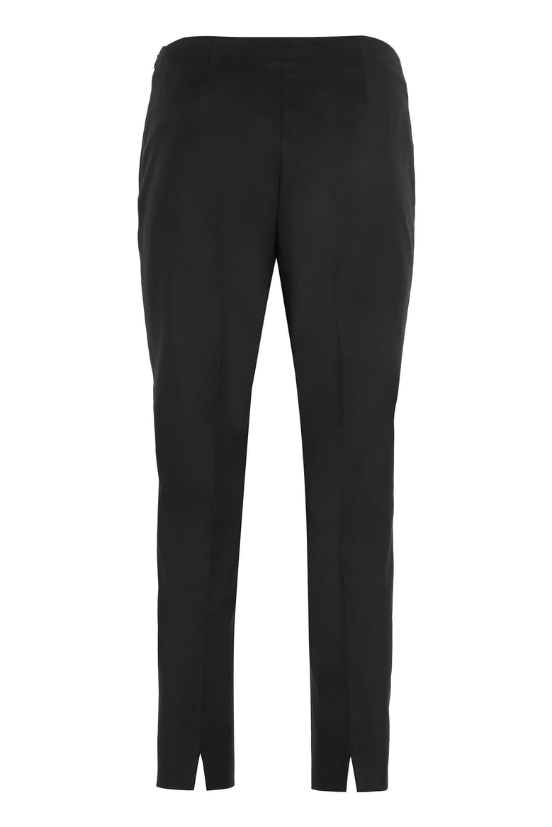 compact canvas cotton viscose stretch trousers by Selfnex