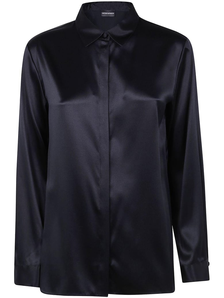long sleeved silk blend shirt by Selfnex