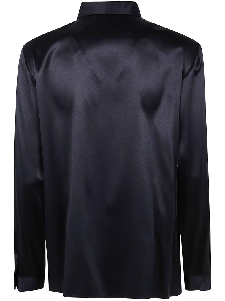 long sleeved silk blend shirt by Selfnex