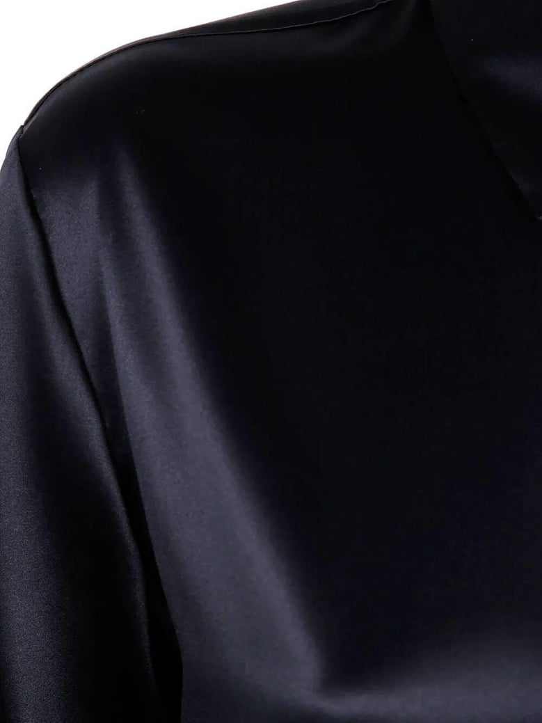 long sleeved silk blend shirt by Selfnex