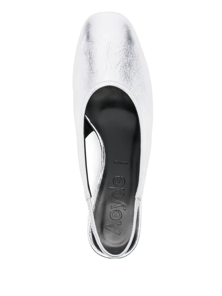 dua crackle laminated calf leather silver by Selfnex
