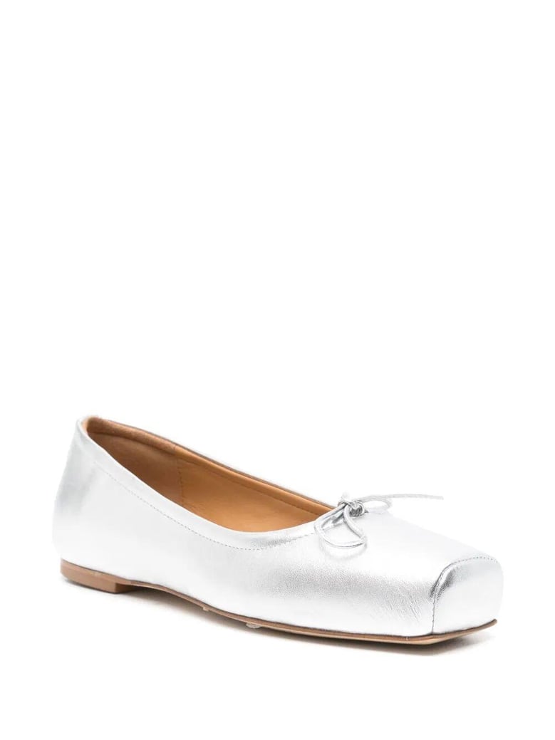 gabriella laminated nappa leather silver by Selfnex