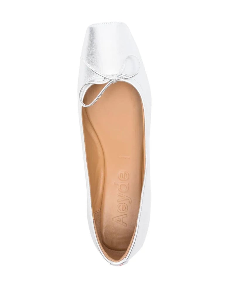 gabriella laminated nappa leather silver by Selfnex