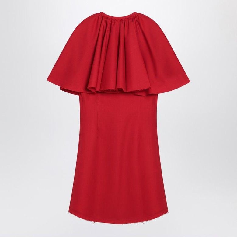 mini red wool dress by Selfnex