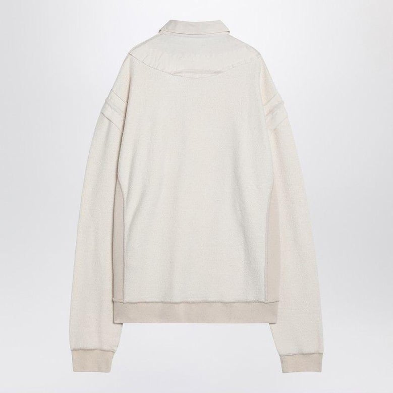 distressed-effect ecru sweatshirt by Selfnex