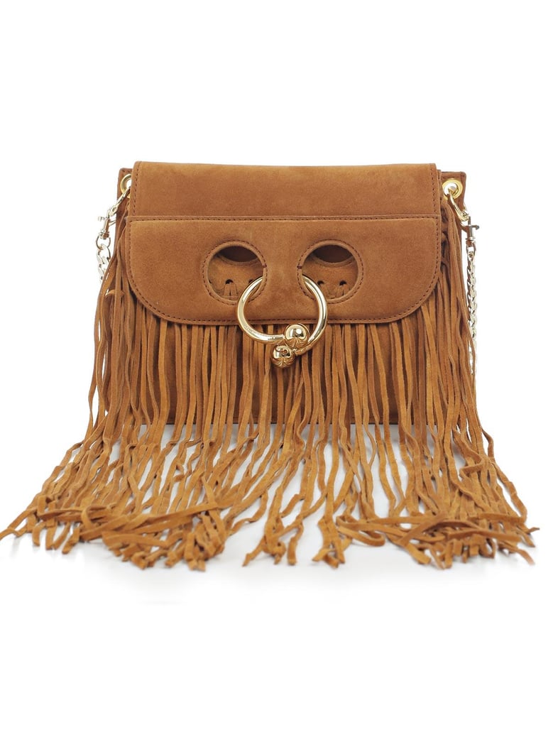 mini pierce leather fringe by Selfnex