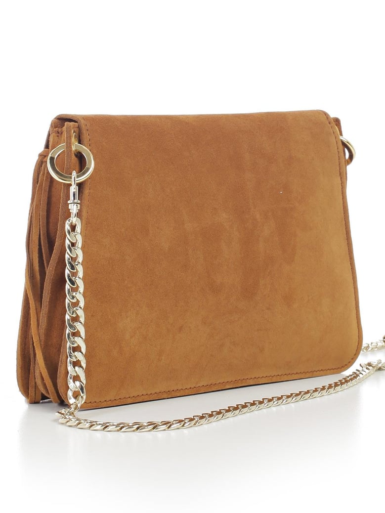 mini pierce leather fringe by Selfnex