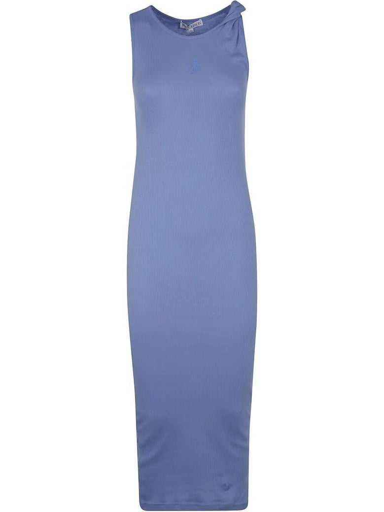 anchor embroidery twisted strap dress by Selfnex