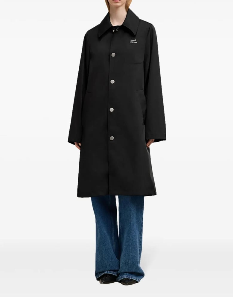 technical twill logo raincoat by Selfnex