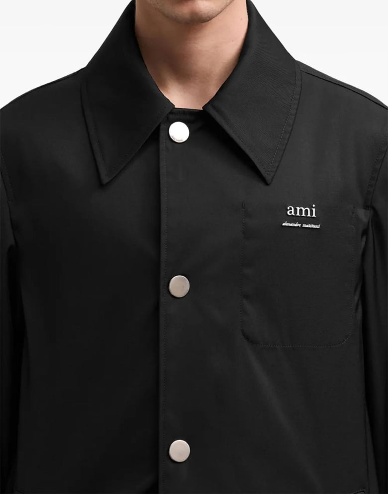 technical twill logo raincoat by Selfnex