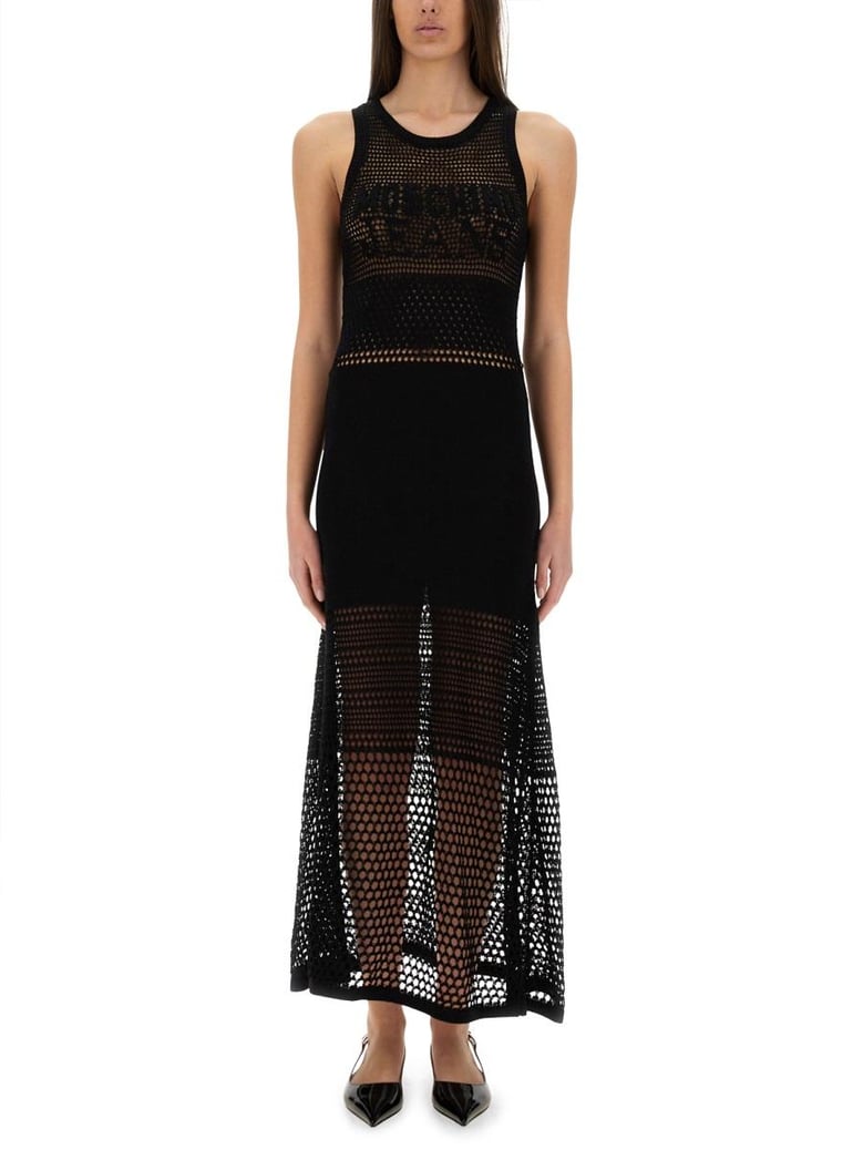 mesh dress with logo by Selfnex
