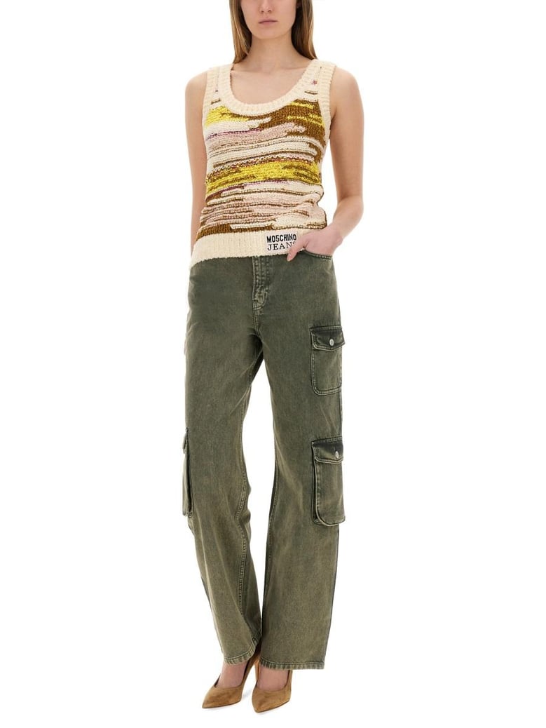 multicolor knit top by Selfnex