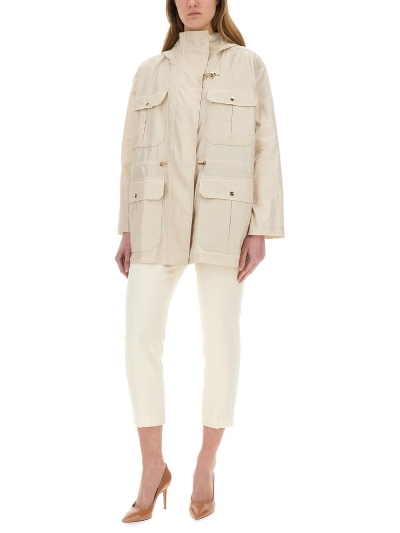 linen and cotton canvas parka by Selfnex